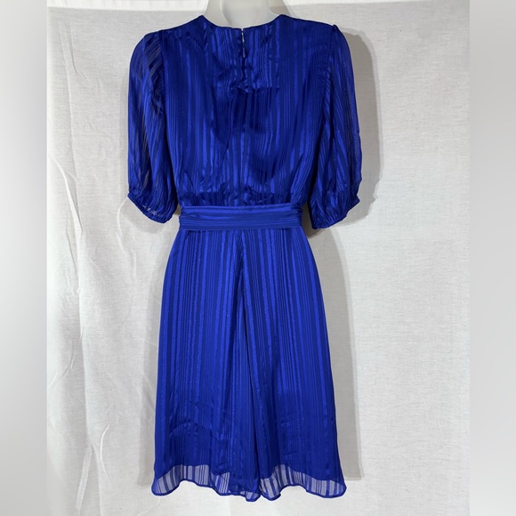 DKNY Royal Blue Faux Wrap knee length Dress Size 6 - Picture 6 of 12